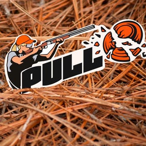 Skeet Shooting Aufkleber, Mädchen Trap Shooting Aufkleber, Team Shooting Aufkleber, Sporting Tone, Wettbewerb Shooting