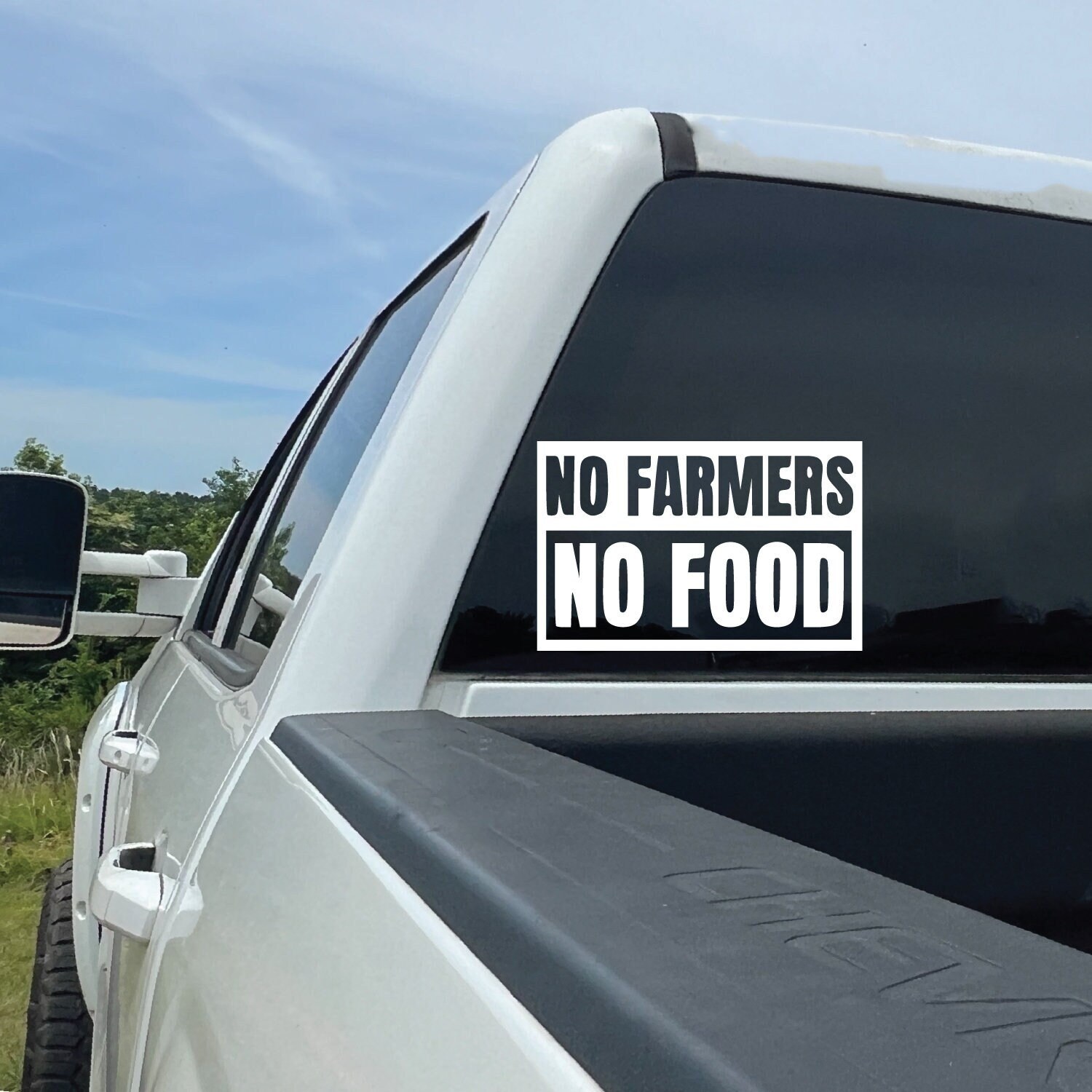 No Farmers No Food Rectangle Decal | Farm Support Sticker | Agriculture Pride Vinyl | Country Life Decor | Farmer Gift