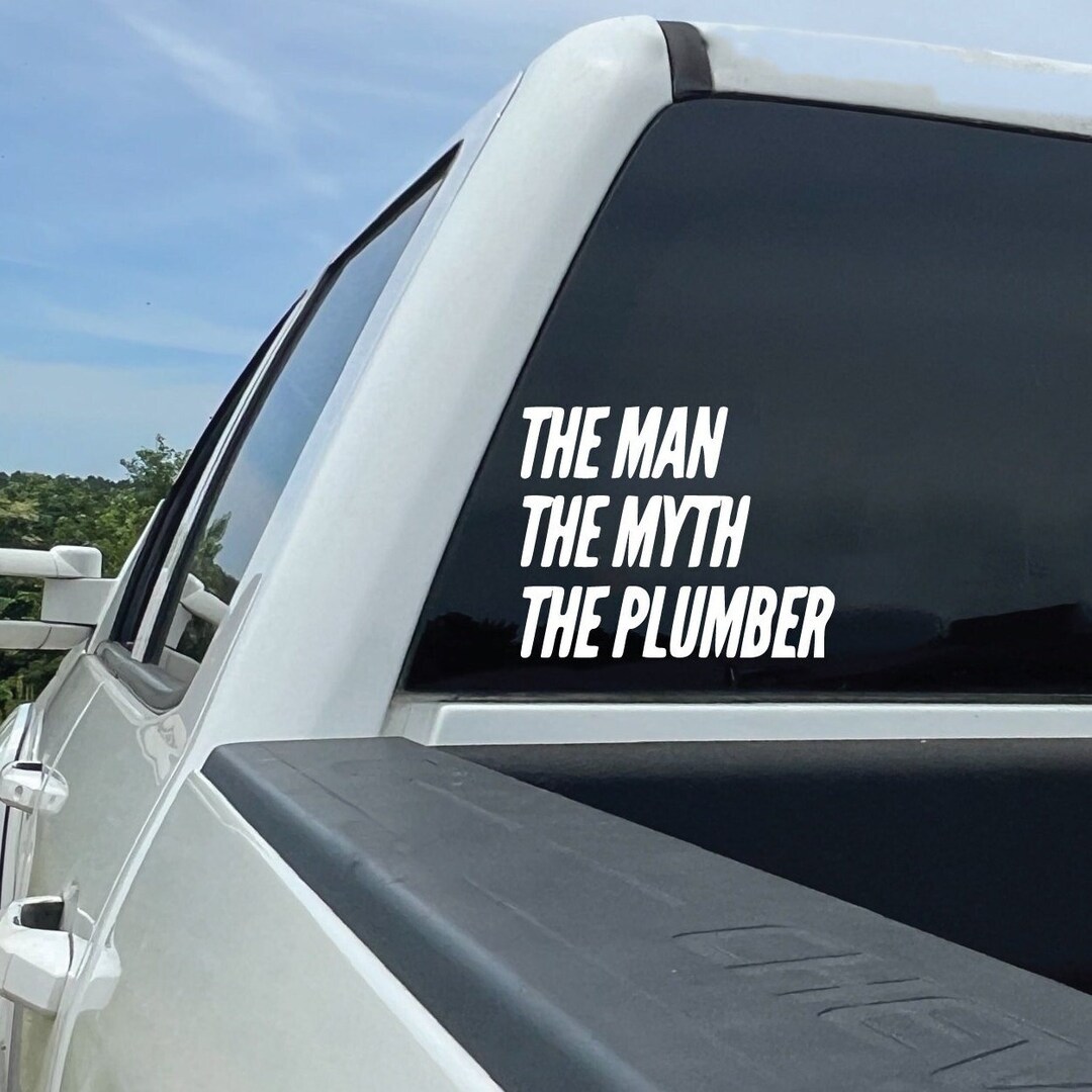 Master Plumber Sticker The Man the Myth the Plumber Decal | Proud Plumber Sticker | Tradesman ...