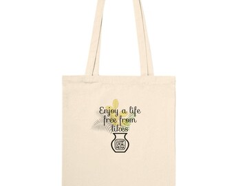 zerosocialmedia Tote Bags, Enjoy a Life Free from Likes Tote Bag, Premium Tote Bag