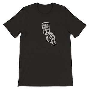 zerosocialmedia Shirts & Tees, Stop the Infinite Scrolling Tshirt, unisex shirt, social causes tee Black
