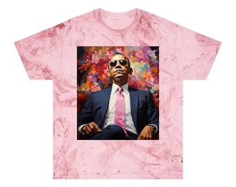 Obama Chillax Unisex Color Blast T-Shirt - high quality tee featuring president Obama in a relaxed pose.
