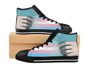 ¡Zapatillas únicas del orgullo transgénero!