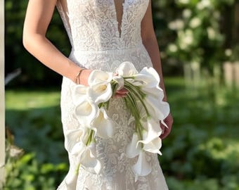 Calla Lily Bouquet, Real Touch Calla Lily Bridesmaid Bouquet , Trend Calla Lily Wedding