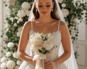 White Calla Lily Bridal Bouquet, Elegant Wedding Bouquet, Bride Flower Bouquet, White Green Floral Arrangement, Bridal Flowers
