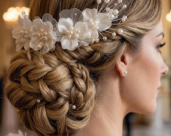 Floral Wedding Tiara, Floral Bridal Tiara, Wedding Tiara, Bridal Crown, Wedding Crown, Bridal Tiara, Floral Bridal Headpiece, Floral