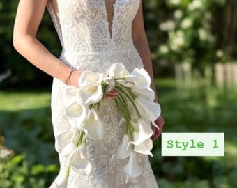 Calla Lily Bouquet, Real Touch Calla Lily Bridesmaid Bouquet , Trend Calla Lily Wedding