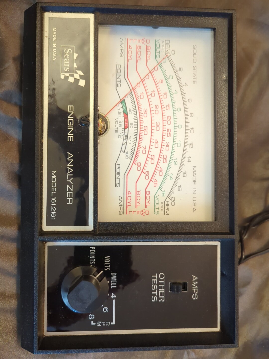 Vintage Sears Engine Analyzer Model 1612161 Untestedoriginal Etsy