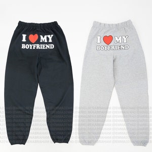 I Love My Boyfriend Jogginghose I heart my friend sweats Etsy.de