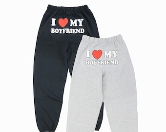 Amo a mi novio Pantalones deportivos Día de San Valentín