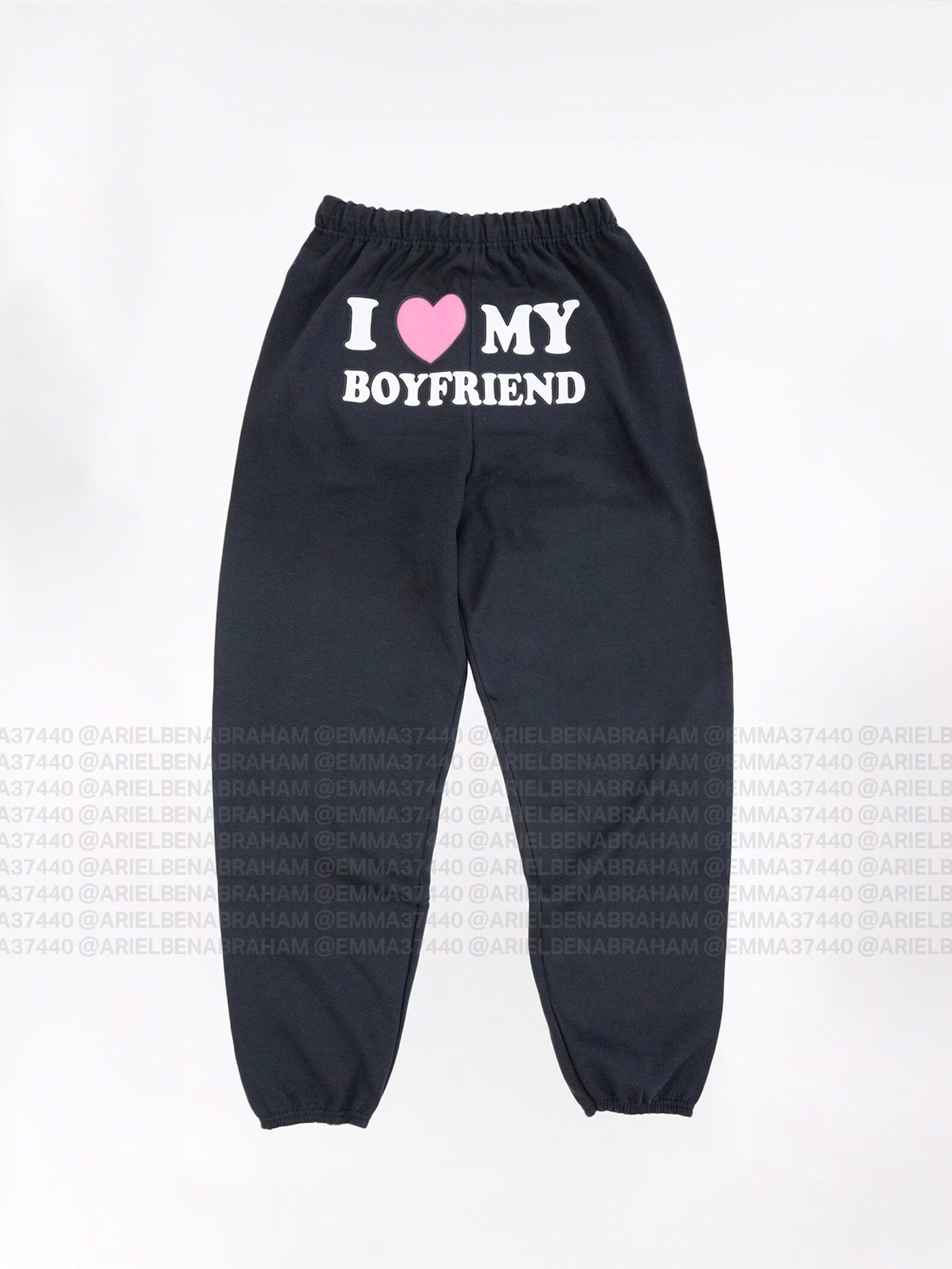 I Love My Boyfriend Sweatpants Pink Etsy