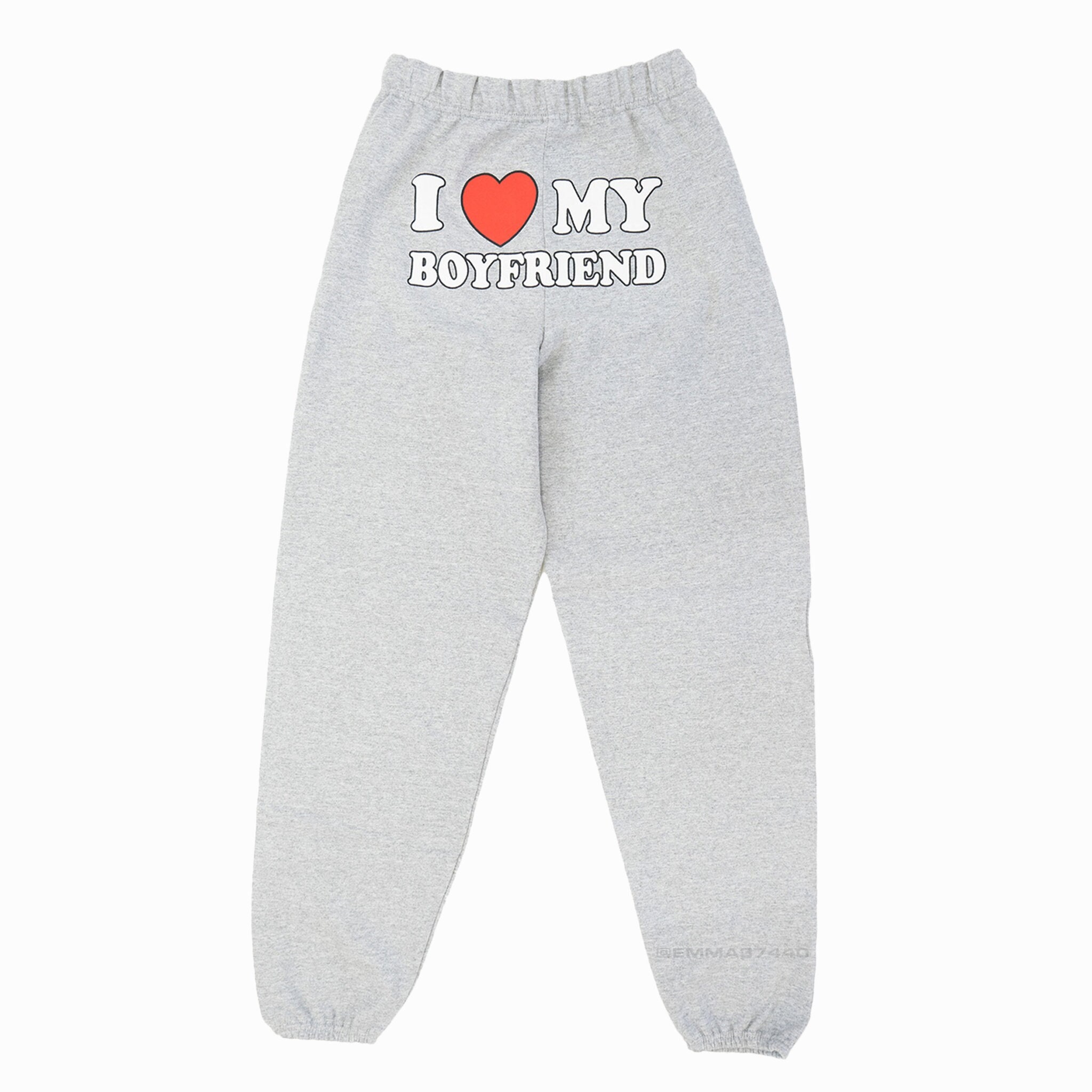 Boyfriend top cut sweatpants
