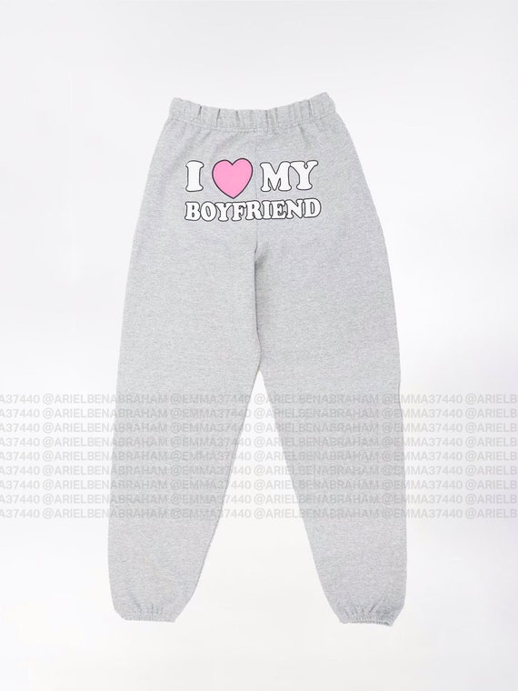 I Love My Boyfriend Sweatpants Pink -  UK