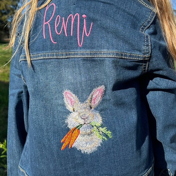 Embroidered Customized Jean Jacket, Personalized, Gift, Trendsetters, Children's Fashion, Individuality, Expressive Clothes, Special Request