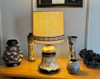 Vintage West German Ceramic Table Lamp, Germany 1970s