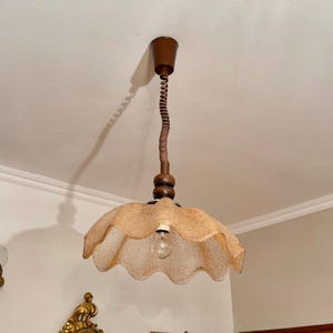 Zabytkowa, regulowana lampa wisząca Murano, Europa, lata 70. XX wieku