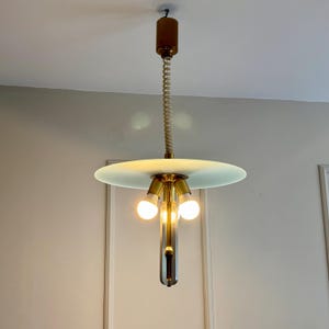Splendid Hollywood Regency Stilnovo Romeo Rega Style Adjustable Chandelier, Italy 1970s / Stilnovo Pendant Light / Home Decor