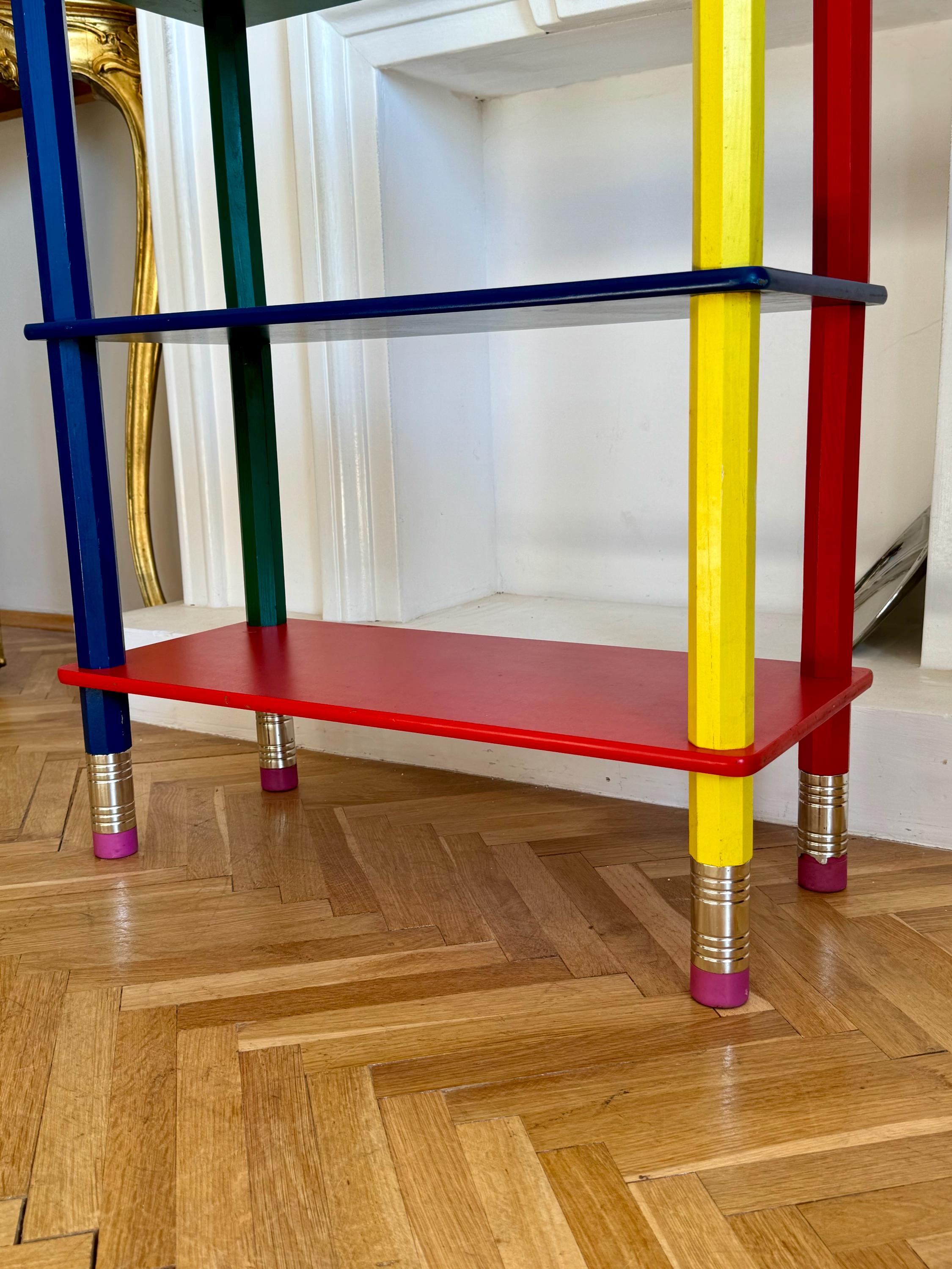 ヴィンテージ ピエール・サラ 風 ペンシル ラック Vintage Pencil Bookshelf by Pierre Sala, Italy 1980s - Etsy