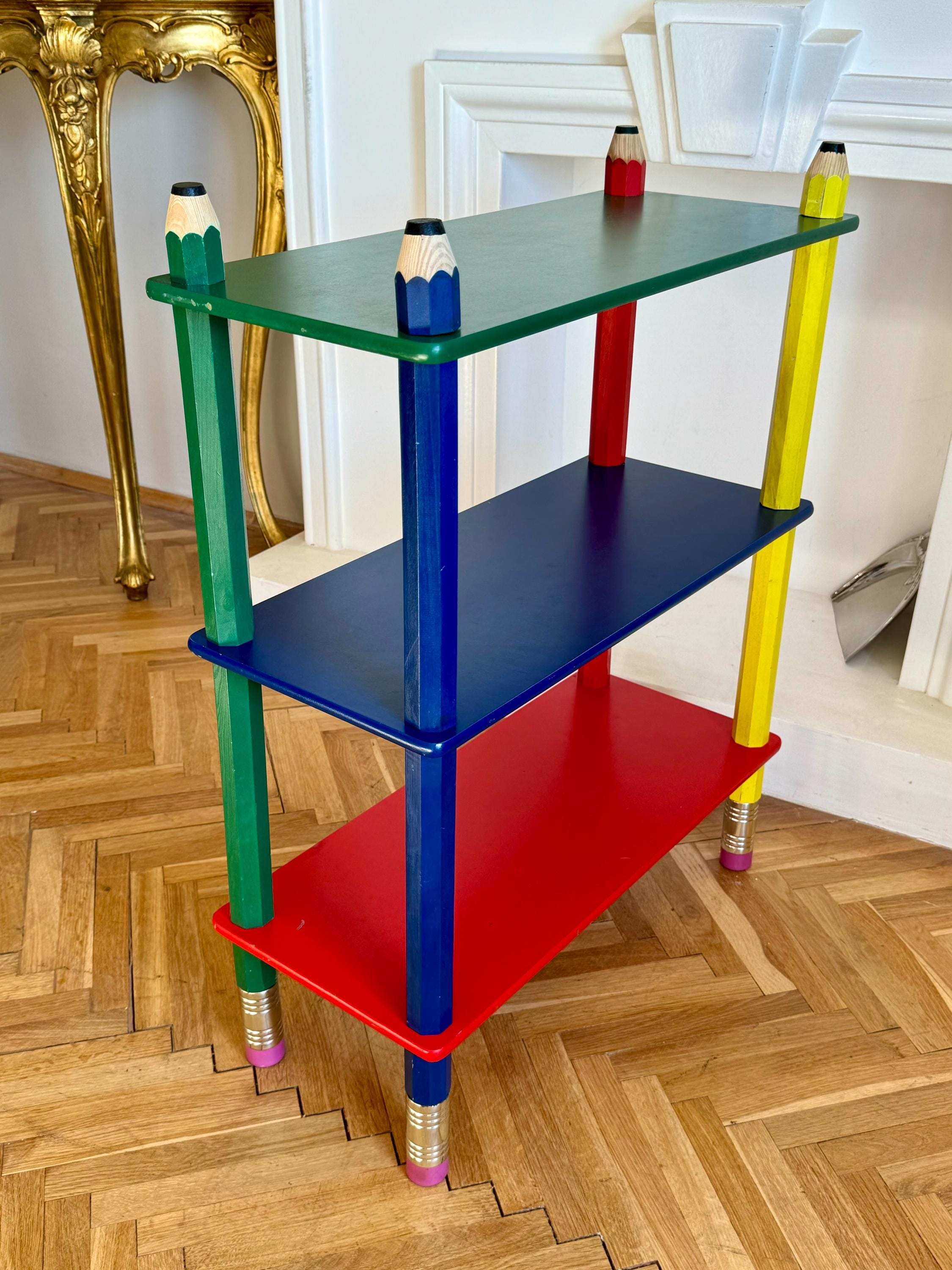 ヴィンテージ ピエール・サラ 風 ペンシル ラック Vintage Pencil Bookshelf by Pierre Sala, Italy 1980s - Etsy