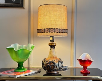 Vintage West German Fat Lava Table Lamp, Marbach Leuchten Germany 1970s, Sold without lampshade