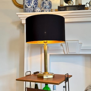 Lampada da tavolo Hollywood Regency placcata in oro, Germania, anni &#39;70 / Lampada Hollywood Regency / Lampada da tavolo vintage / Arredamento per la casa / Venduta senza paralume