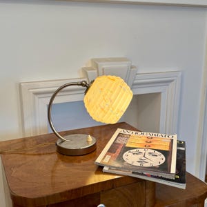 Art Deco Marbled Glass Table Lamp, Central Europe 1930s / Art Deco Lamp / Bauhaus Lamp / Bauhaus Table Lamp / Home Decor / Art Deco Sconce