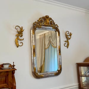 Hollywood Regency Gilt Wall Sconces, Italy, 1950s / Banci Firenze / Appliques Regency / Gilt Wall Sconce / Rococo Sconces / Wall Fixture