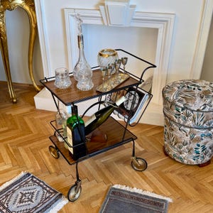 ポール・ナーゲルによるデンマークデザインのトロリー、ドイツ、1960年代 / スカンジナビア風トロリー / アールデコ調トロリー / ヴィンテージトロリー / サイドテーブル / パーティーカート