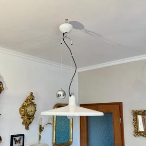Vintage Meblo iGuzzini Large Manta Pendant Light by Franco Bresciani, Yugoslavia, 70s / Harvey Guzzini Pendant Light / Meblo Guzzini