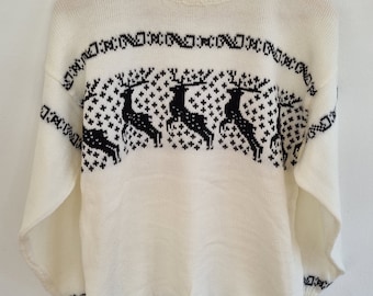 Festive Peruvian Alpaca Sweater: Handmade Unisex Holiday Pullover for Men & Women