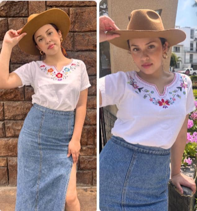 Blusa Algodón Floral Bordada