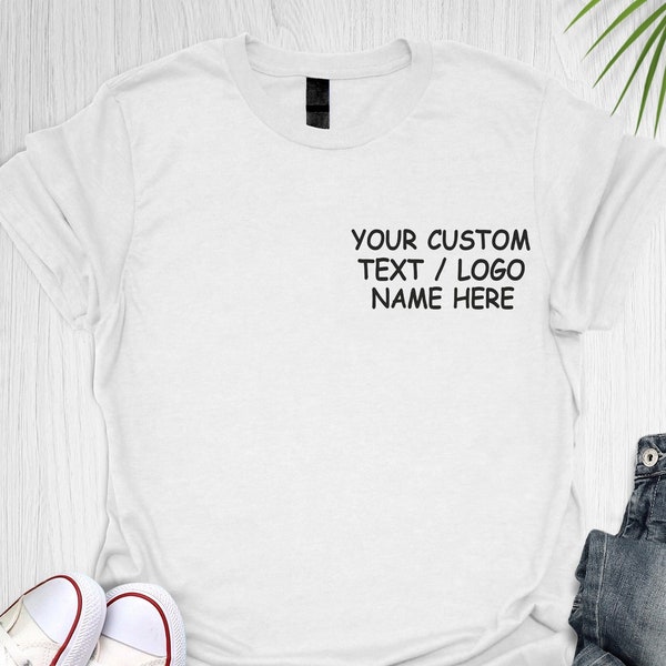 Custom Pocket T-shirt, Personalized Pocket Shirt, Your Logo Here On Sweatshirt, Customized Name Hoodie, Custom Logo Pocket Tee