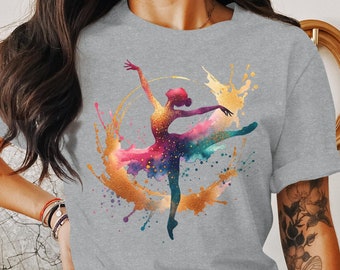 Ballet Dancer Digital Art, Watercolor Dance PNG, Ballet Gift, Gold and Pink Dancer, Dance Mom, Dance Team, Dance Squad, Dance Coach