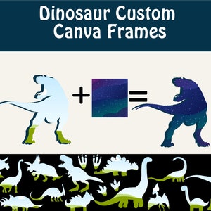 Canva Frames, Dinosaur Clip Art, Dinosaur Frames for Canva, Dino PNG, Boy Dinosaur SVG, Dinosaur Sublimation, Dinosaur Canva Frames