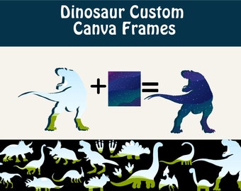 Canva Frames, Dinosaur Clip Art, Dinosaur Frames for Canva, Dino PNG, Boy Dinosaur SVG, Dinosaur Sublimation, Dinosaur Canva Frames