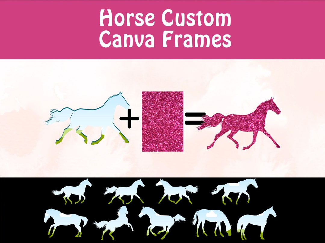 Canva Frames Horse Editable Template for Sublimation Design Western SVG ...
