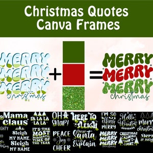 Canva Frames Christmas Quotes Tumbler Sublimation Christmas Mug Customized Christmas Shirt Personalized Christmas Gift PNG SVG Drag and Drop