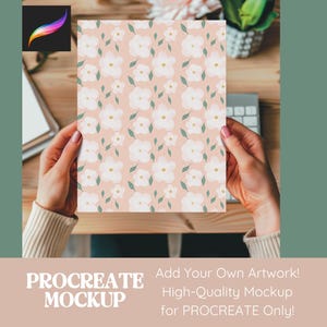 Procreate Mockup Poster Print Seamless Pattern Design Mockup, Mock Up Artwork Digital Paper Artwork Procreate Template Mockup