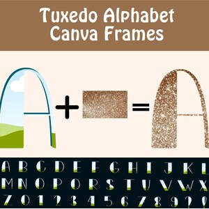 Alphabet Canva Frames Drag and Drop Fillable Letters for Commercial Use, Pretty Alphabet Font, Editable Canva Template Letters PNG