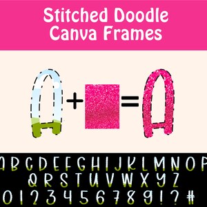 Canva Frames, Custom Alphabet Frames, Drag and Drop Canva Frame, Mockup Canva Frame, Canva Template, Canva Letters, Canva Doodle Letters
