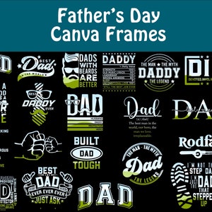 Vaderdag Canva sjabloon voor DIY cadeau voor papa kaart en shirt voor papa, commercieel gebruik PNG beste vader ooit, vissende vader, vader met baard