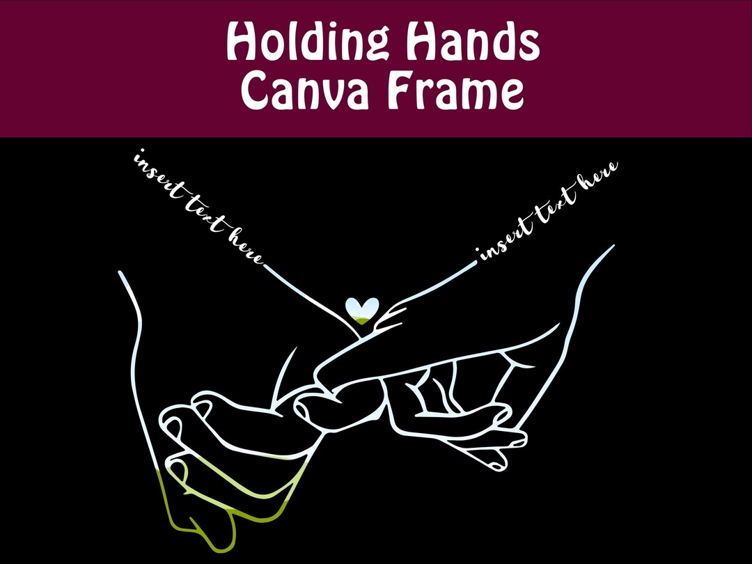 Holding Hands Canva Frames, Custom Hands SVG, Pinky Promise Pinkie ...