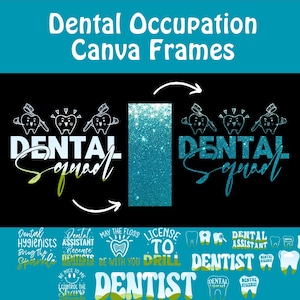 Molduras Canva para Dentista, Presente para Dentista, SVG Odontológico, Citações Engraçadas de Higienistas Dentários, Amigos da Fada dos Dentes, Escova de Dentes png