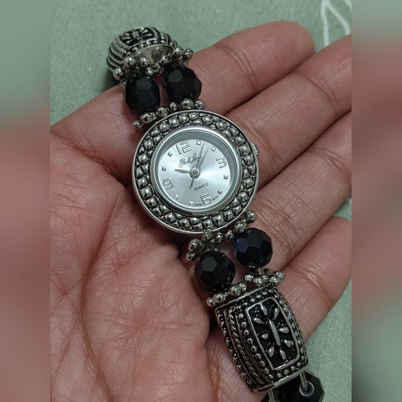 Vintage Park Lane Quartz Watch with Stretch Band
