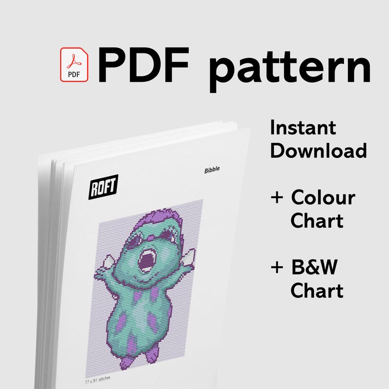Bibble Cross Stitch Pattern PDF - Etsy