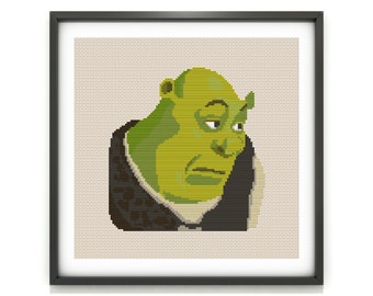 Patrón de punto de cruz de Shrek en formato PDF