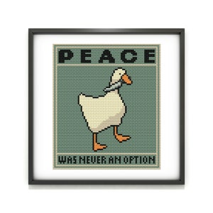 Piece was Never an Option Cross Stitch Pattern PDF