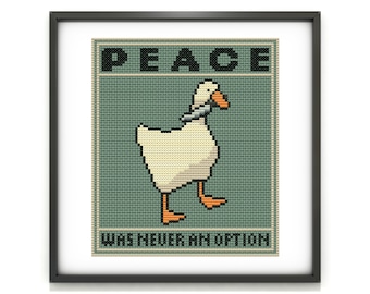 Piece was Never an Option Cross Stitch Pattern PDF