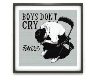 Boys Don't Cry Cross Stitch Pattern PDF