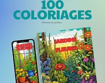 Collection of 150 Printable Flower and Plant Coloring Pages - Download As Many Times - PDF